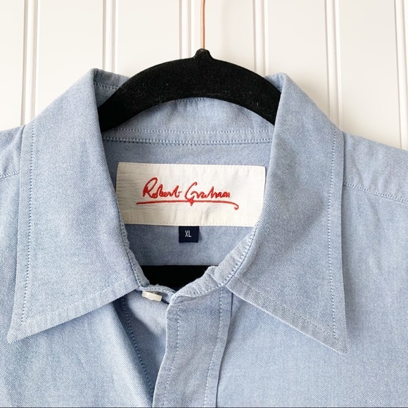 Robert Graham Mens XL Dragon Embroidered Button Up Shirt - Picture 3 of 5